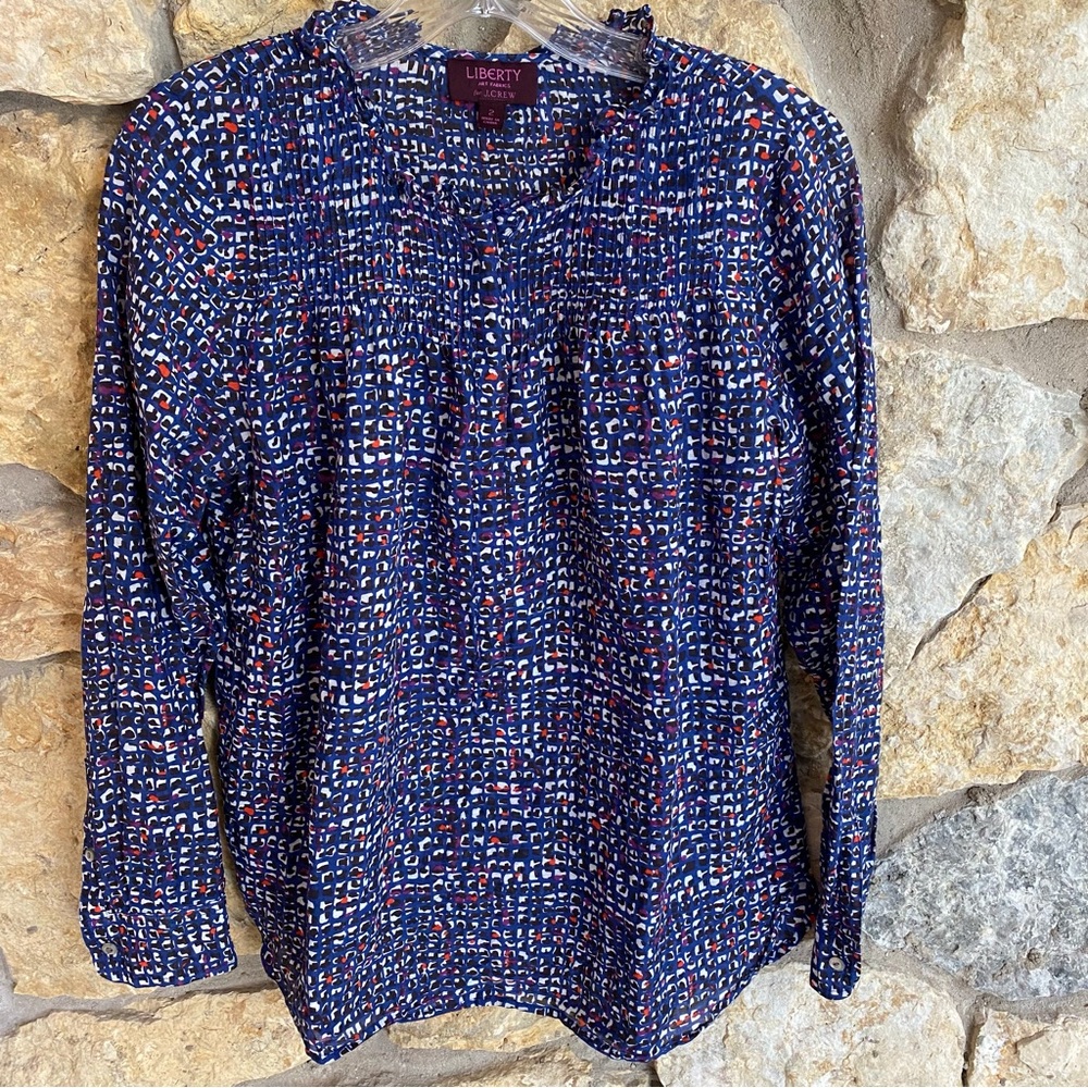 J. Crew Liberty Art Checkered Pop Over 2